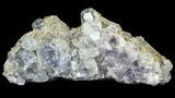 Blue-Green Fluorite Crystals with Quartz - China #46165-1